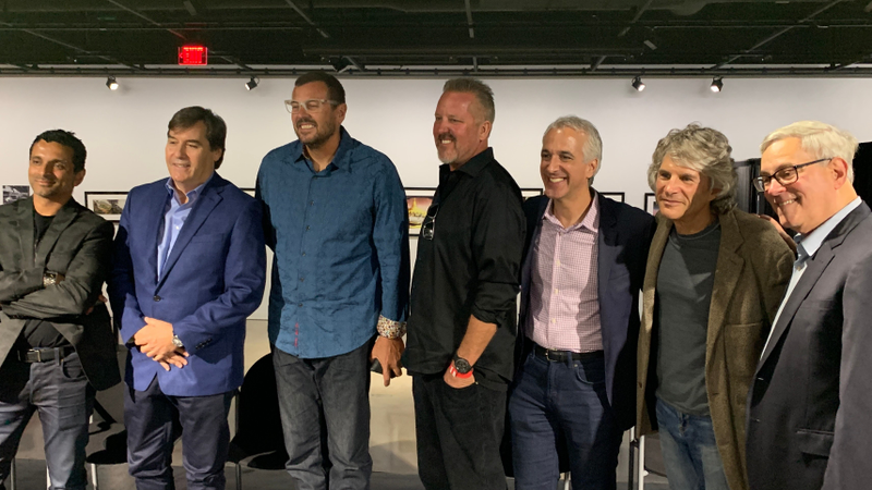 Panelists from left to right: George Hull, Josh Hancock, Harald Belker, Dennis McCarthy, Scott Mantz (Moderator), Michael Scheffe, Bob Gale